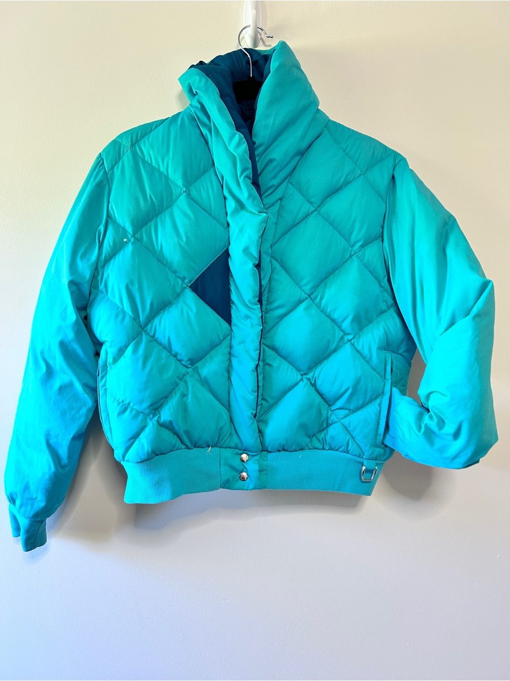 Vintage DiTrani Designs Teal Down Puffer Ski Jacket Made in Canada Women’s 16